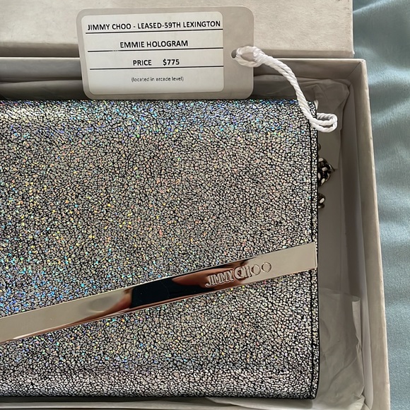 Jimmy Choo
Emmie Glitter Leather Clutch Bag - Picture 3 of 12